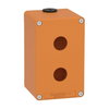 Harmony XAP, XB2 SL, Empty control station, zinc alloy, orange, M20, 2 cut-outs 22mm, 80 x 130 x 77, UL cULus