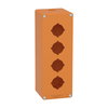 Harmony XAP, XB2 SL, Empty control station, zinc alloy, orange, M25, 4 cut-outs 30mm with notches, 80 x 220 x 77