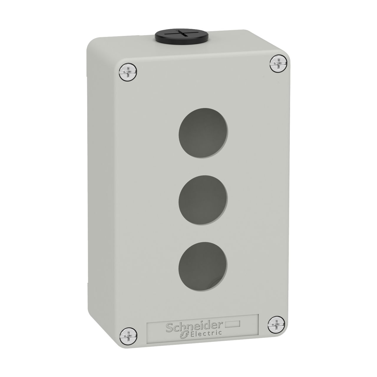 Harmony XAP, XB2 SL, Empty control station, zinc alloy, grey, M20, 3 cut-outs 22mm, 80 x 130 x 51,5, UL cULus