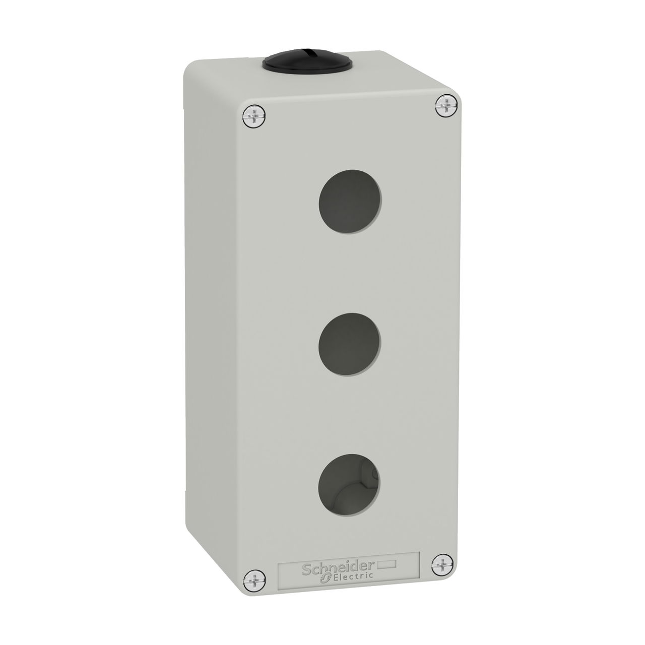 Harmony XAP, XB2 SL, Empty control station, zinc alloy, grey, M25, 3 cut-outs 22mm, 80 x 175 x 77