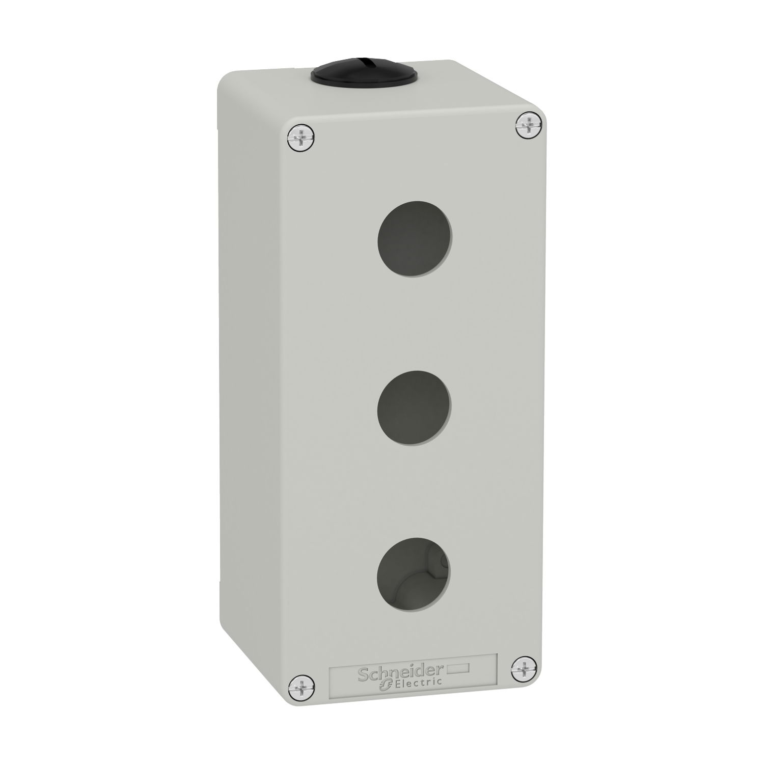 Harmony XAP, XB2 SL, Empty control station, zinc alloy, grey, M25, 3 cut-outs 22mm, 80 x 175 x 77