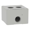 Harmony XAP, XB2 SL, Empty control station, zinc alloy, grey, M20, 2 cut-outs 22mm, 80 x 80 x 51,5, UL cULus