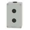 Harmony XAP, XB2 SL, Empty control station, zinc alloy, grey, M20, 2 cut-outs 22mm, 80 x 130 x 51,5, UL cULus