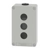 Harmony XAP, XB2 SL, Empty control station, zinc alloy, grey, M20, 3 cut-outs 22mm, 80 x 130 x 51,5, UL cULus