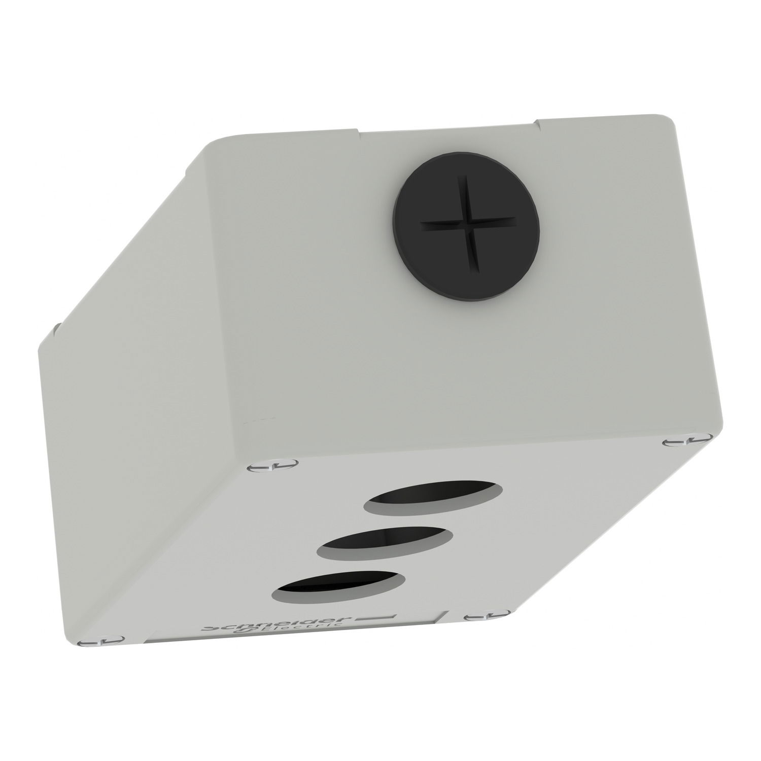 Harmony XAP, XB2 SL, Empty control station, zinc alloy, grey, M20, 3 cut-outs 22mm, 80 x 130 x 51,5, UL cULus – Image 5 of 9