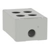 Harmony XAP, XB2 SL, Empty control station, zinc alloy, grey, M20, 4 cut-outs 22mm, 80 x 130 x 51,5, UL cULus