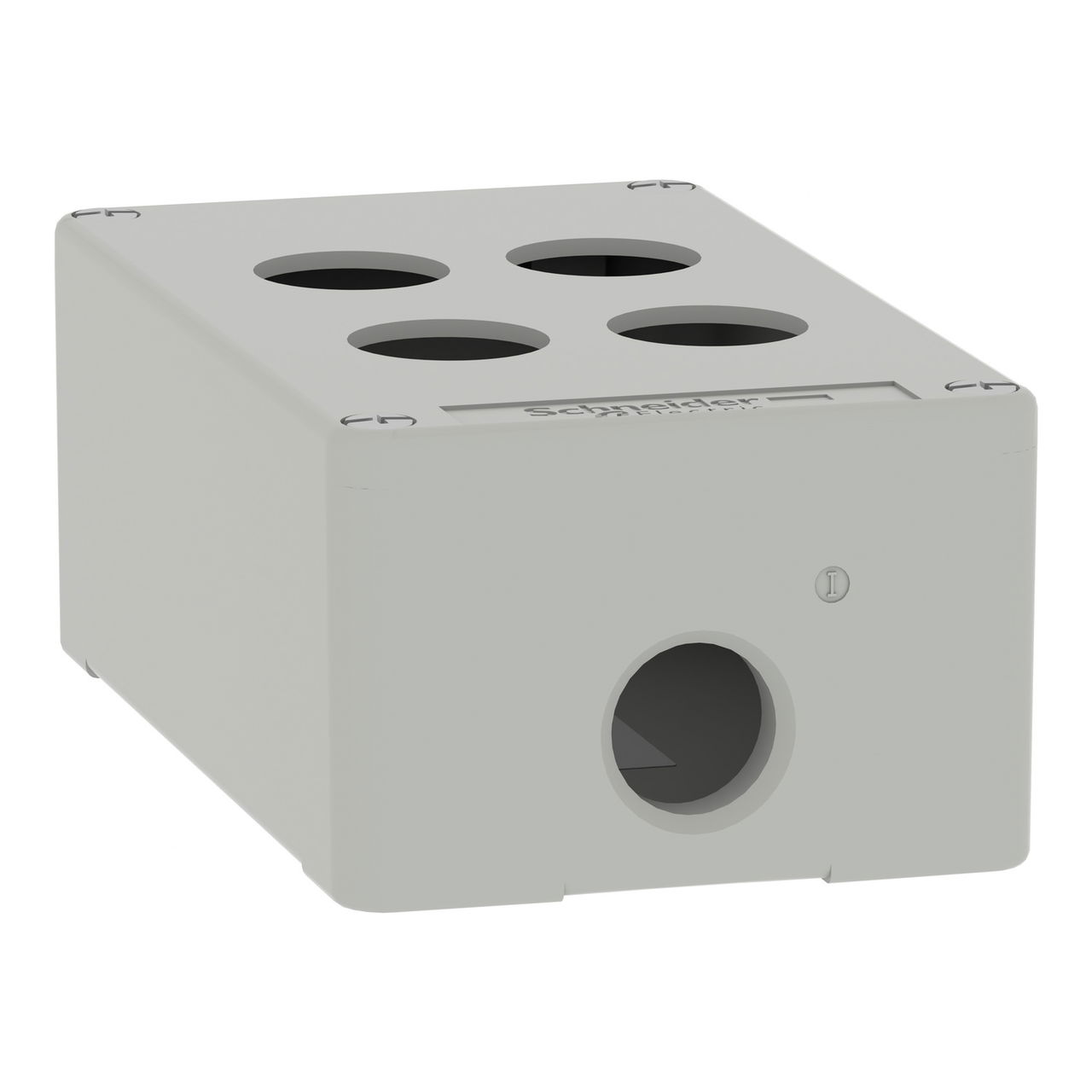 Harmony XAP, XB2 SL, Empty control station, zinc alloy, grey, M20, 4 cut-outs 22mm, 80 x 130 x 51,5, UL cULus – Image 3 of 9