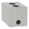 Harmony XAP, XB2 SL, Empty control station, zinc alloy, grey, M20, 2 cut-outs 30mm with notches, 80 x 130 x 77, UL cULus