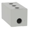 Harmony XAP, XB2 SL, Empty control station, zinc alloy, grey, M25, 3 cut-outs 22mm, 80 x 175 x 77