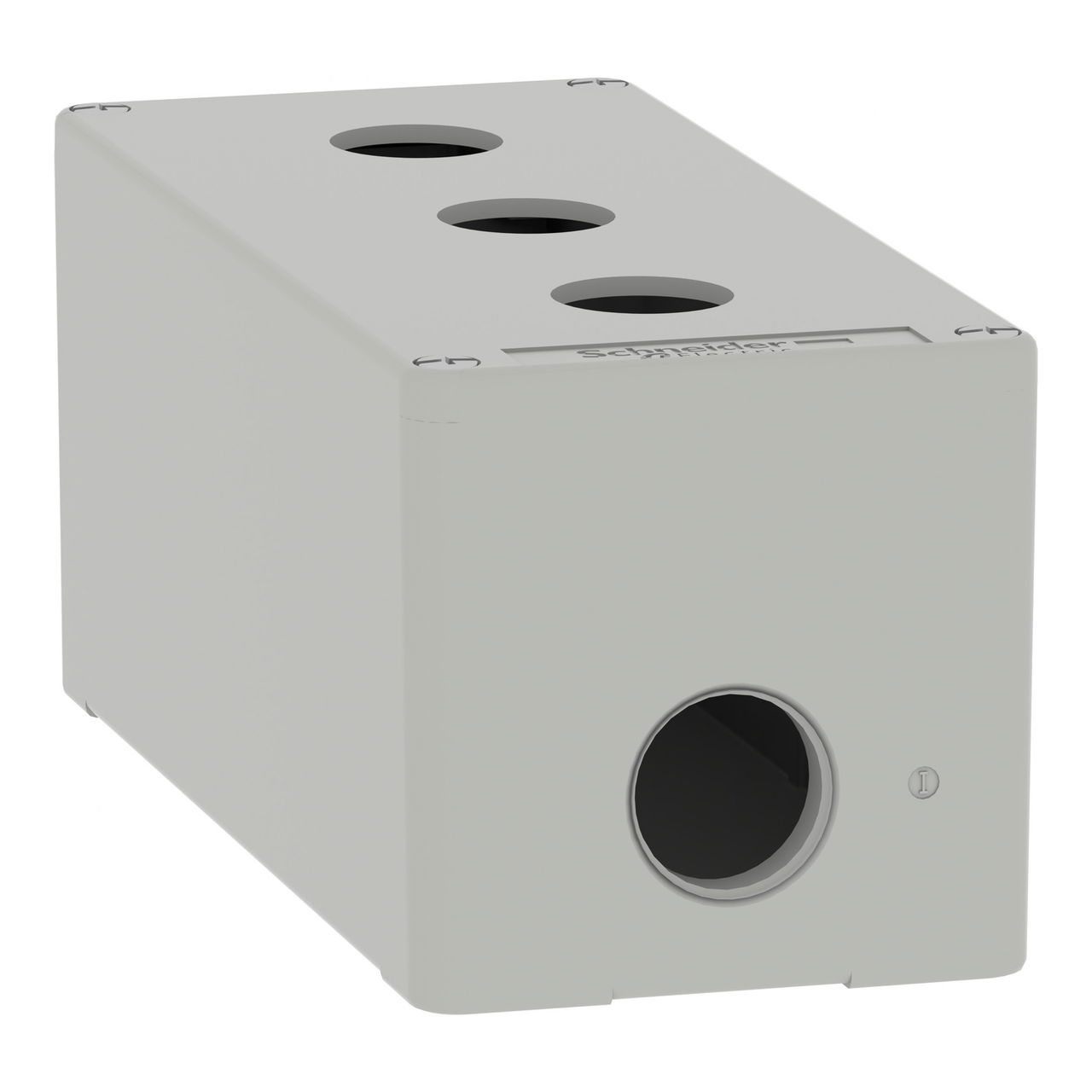 Harmony XAP, XB2 SL, Empty control station, zinc alloy, grey, M25, 3 cut-outs 22mm, 80 x 175 x 77 – Image 3 of 9