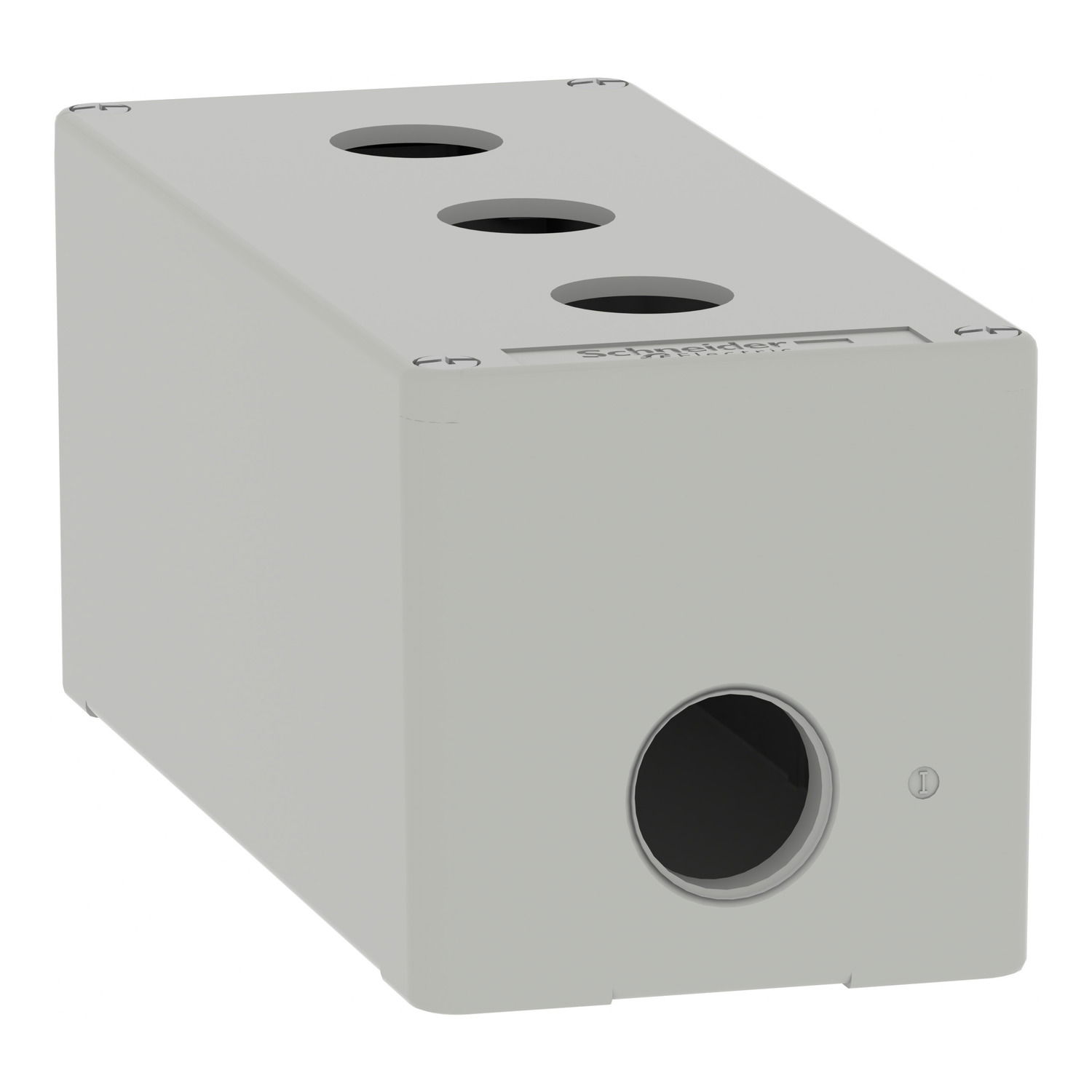 Harmony XAP, XB2 SL, Empty control station, zinc alloy, grey, M25, 3 cut-outs 22mm, 80 x 175 x 77 – Image 3 of 9