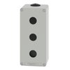 Harmony XAP, XB2 SL, Empty control station, zinc alloy, grey, M25, 3 cut-outs 22mm, 80 x 175 x 77
