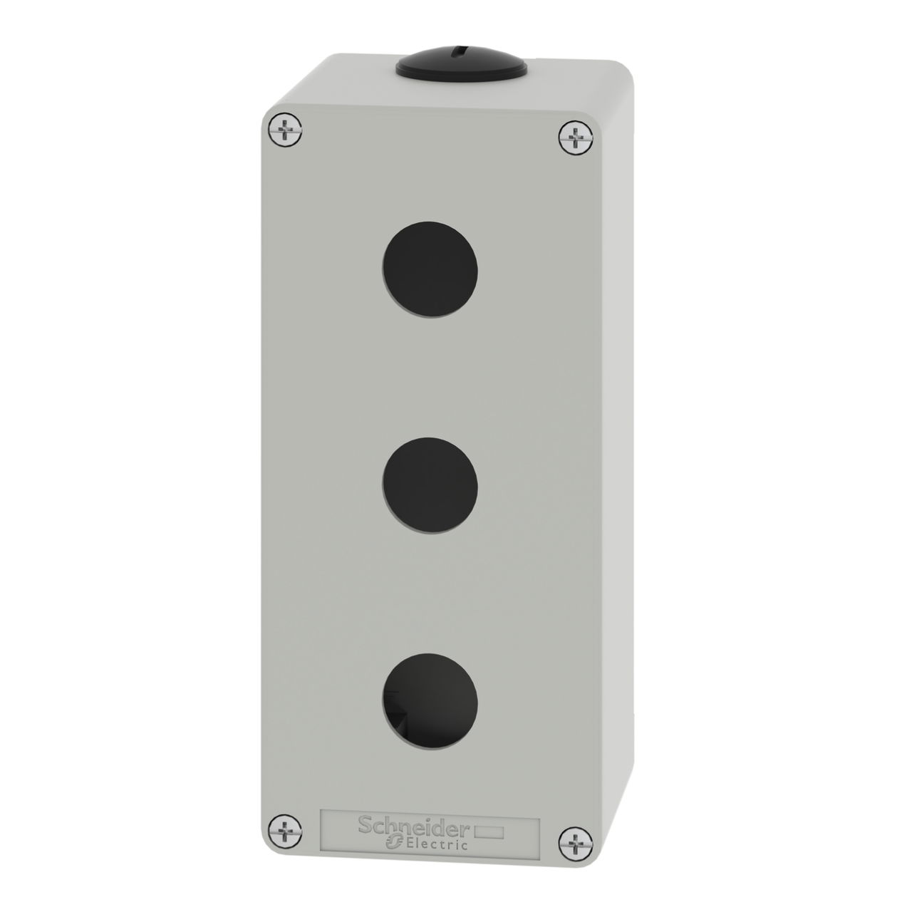 Harmony XAP, XB2 SL, Empty control station, zinc alloy, grey, M25, 3 cut-outs 22mm, 80 x 175 x 77 – Image 4 of 9