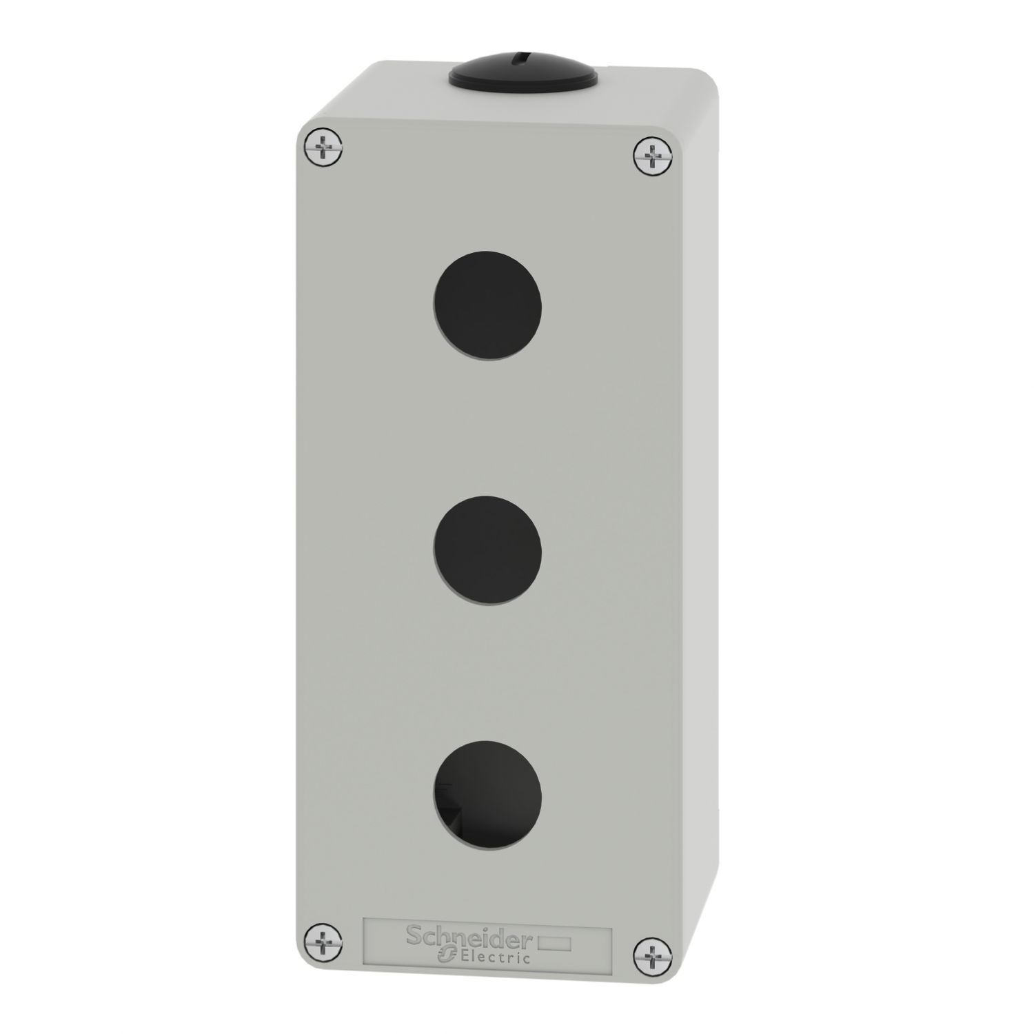 Harmony XAP, XB2 SL, Empty control station, zinc alloy, grey, M25, 3 cut-outs 22mm, 80 x 175 x 77 – Image 4 of 9