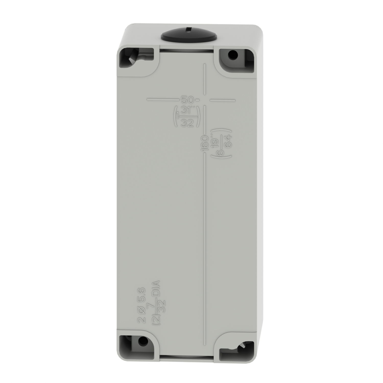Harmony XAP, XB2 SL, Empty control station, zinc alloy, grey, M25, 3 cut-outs 22mm, 80 x 175 x 77 – Image 2 of 9
