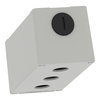 Harmony XAP, XB2 SL, Empty control station, zinc alloy, grey, M25, 3 cut-outs 22mm, 80 x 175 x 77