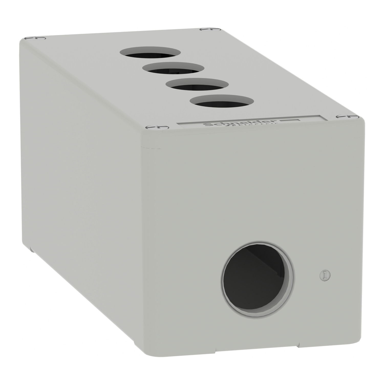 Harmony XAP, XB2 SL, Empty control station, zinc alloy, grey, M25, 4 cut-outs 22mm, 80 x 175 x 77 – Image 3 of 9