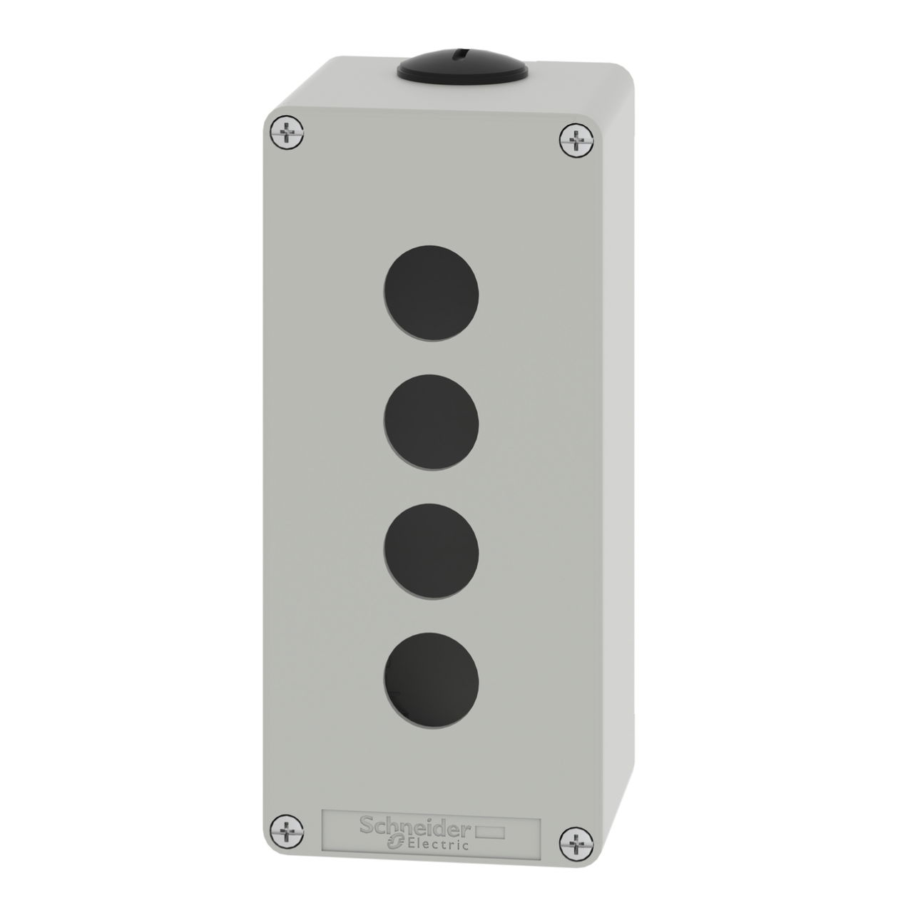 Harmony XAP, XB2 SL, Empty control station, zinc alloy, grey, M25, 4 cut-outs 22mm, 80 x 175 x 77 – Image 4 of 9