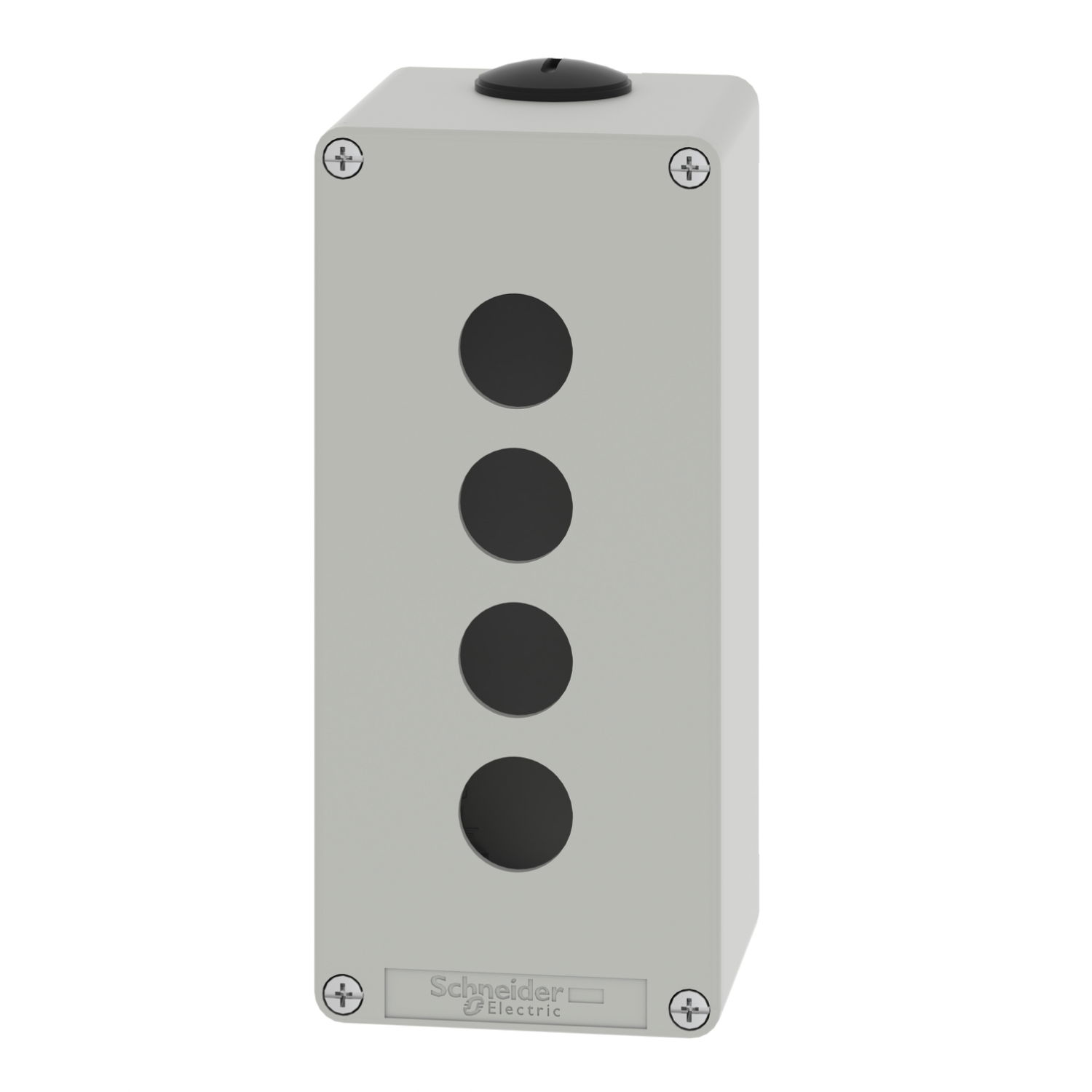 Harmony XAP, XB2 SL, Empty control station, zinc alloy, grey, M25, 4 cut-outs 22mm, 80 x 175 x 77 – Image 4 of 9