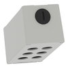 Harmony XAP, XB2 SL, Empty control station, zinc alloy, grey, M25, 6 cut-outs 22mm, 80 x 175 x 77