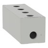 Harmony XAP, XB2 SL, Empty control station, zinc alloy, grey, M25, 4 cut-outs 22mm, 80 x 220 x 77