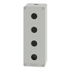 Harmony XAP, XB2 SL, Empty control station, zinc alloy, grey, M25, 4 cut-outs 22mm, 80 x 220 x 77