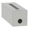 Harmony XAP, XB2 SL, Empty control station, zinc alloy, grey, M25, 5 cut-outs 22mm, 80 x 220 x 77