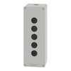 Harmony XAP, XB2 SL, Empty control station, zinc alloy, grey, M25, 5 cut-outs 22mm, 80 x 220 x 77