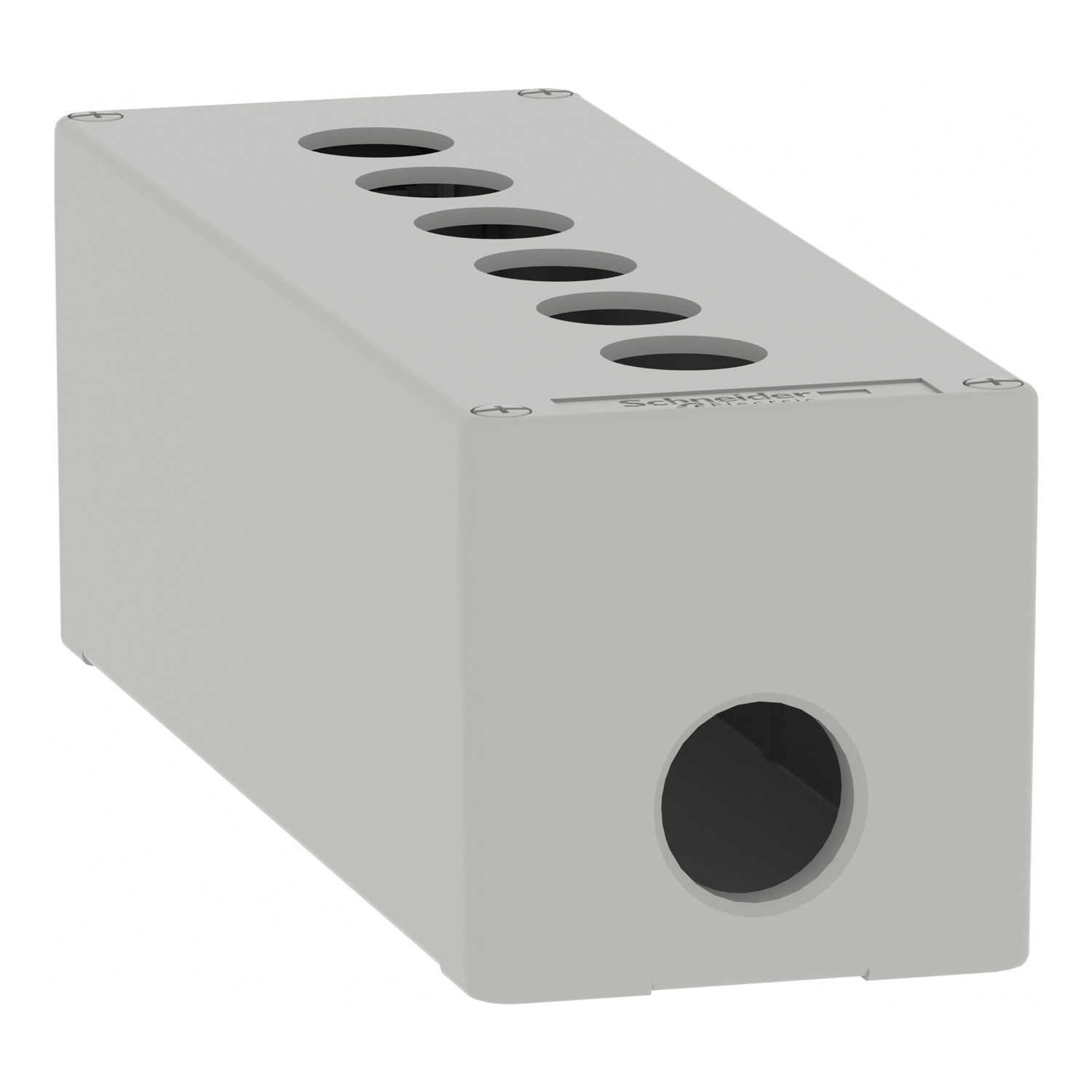 Harmony XAP, XB2 SL, Empty control station, zinc alloy, grey, M25, 6 cut-outs 22mm, 80 x 220 x 77 – Image 3 of 9