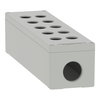 Harmony XAP, XB2 SL, Empty control station, aluminium, grey, M32, 10 cut-outs 22mm, 85 x 310 x 77