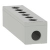 Harmony XAP, XB2 SL, Empty control station, aluminium, grey, M32, 6 cut-outs 30mm with notches, 80 x 310 x 77