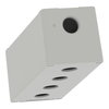 Empty enclosure, zinc alloy, grey RAL 7032, 4 cut-outs, Ø22 mm, 80x220x77 mm