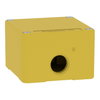 Harmony XAP, XB2 SL, Empty control station, zinc alloy, yellow, M20 , undrilled, 80 x 80 x 51,5, UL cULus