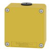 Harmony XAP, XB2 SL, Empty control station, zinc alloy, yellow, M20 , undrilled, 80 x 80 x 51,5, UL cULus