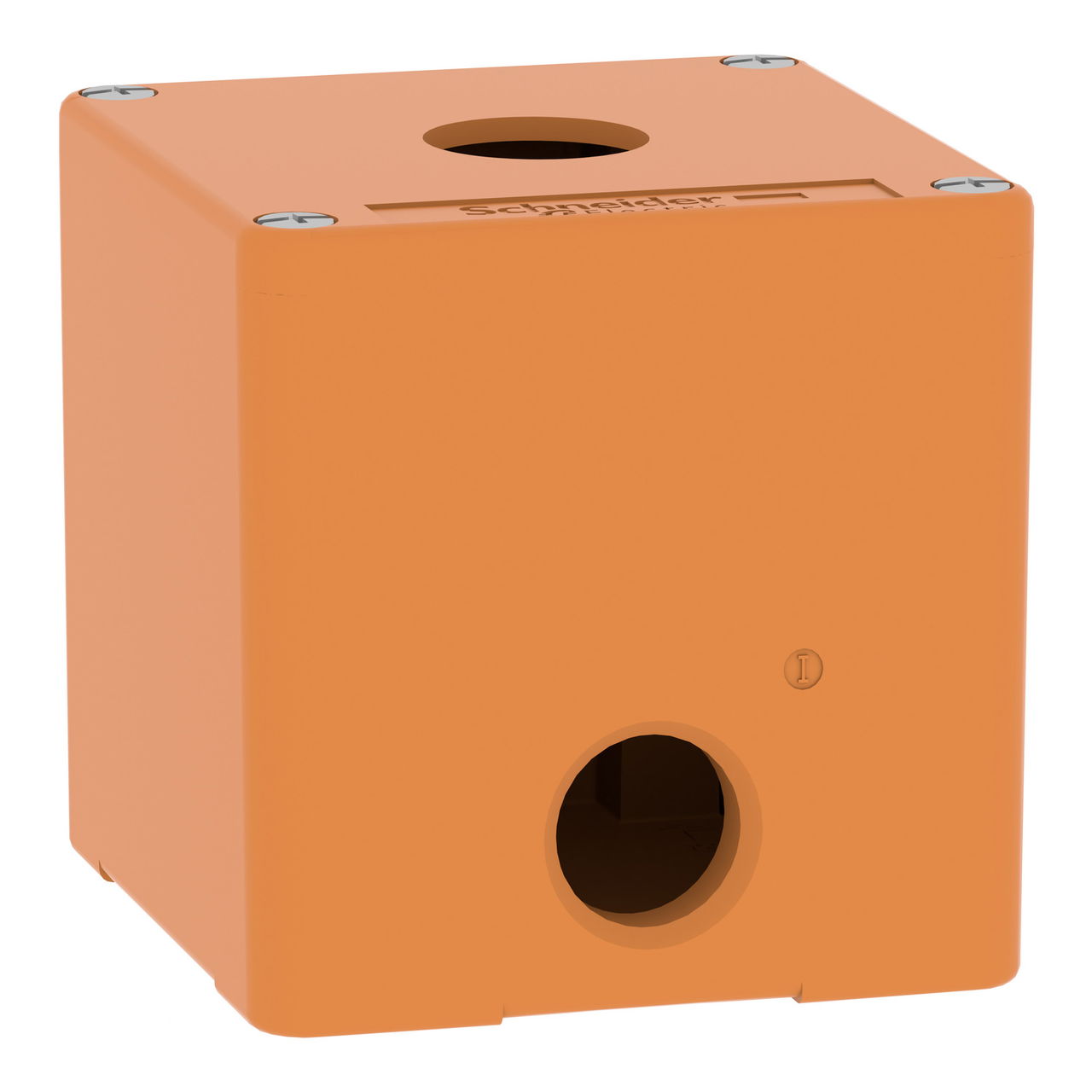 Harmony XAP, XB2 SL, Empty control station, zinc alloy, orange, M20, 1 cut-out 22mm, 80 x 80 x 77, UL cULus – Image 3 of 9