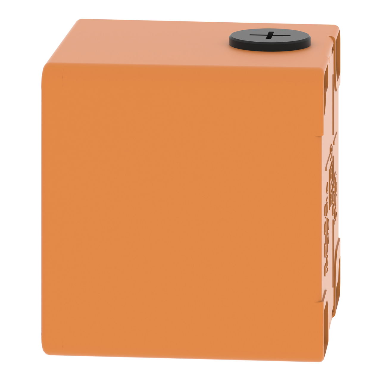 Harmony XAP, XB2 SL, Empty control station, zinc alloy, orange, M20, 1 cut-out 22mm, 80 x 80 x 77, UL cULus – Image 7 of 9