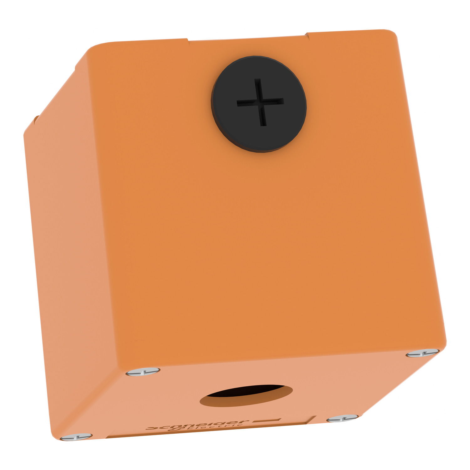 Harmony XAP, XB2 SL, Empty control station, zinc alloy, orange, M20, 1 cut-out 22mm, 80 x 80 x 77, UL cULus – Image 5 of 9