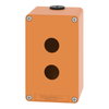 Harmony XAP, XB2 SL, Empty control station, zinc alloy, orange, M20, 2 cut-outs 22mm, 80 x 130 x 77, UL cULus