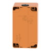 Harmony XAP, XB2 SL, Empty control station, zinc alloy, orange, M20, 2 cut-outs 22mm, 80 x 130 x 77, UL cULus