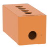 Harmony XAP, XB2 SL, Empty control station, zinc alloy, orange, M25, 4 cut-outs 22mm, 80 x 175 x 77
