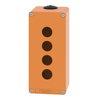 Harmony XAP, XB2 SL, Empty control station, zinc alloy, orange, M25, 4 cut-outs 22mm, 80 x 175 x 77