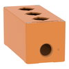 Harmony XAP, XB2 SL, Empty control station, zinc alloy, orange, M25, 3 cut-outs 30mm with notches, 80 x 175 x 77