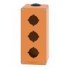 Harmony XAP, XB2 SL, Empty control station, zinc alloy, orange, M25, 3 cut-outs 30mm with notches, 80 x 175 x 77