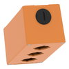Harmony XAP, XB2 SL, Empty control station, zinc alloy, orange, M25, 3 cut-outs 30mm with notches, 80 x 175 x 77
