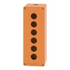 Harmony XAP, XB2 SL, Empty control station, zinc alloy, orange, M25, 6 cut-outs 22mm, 80 x 220 x 77