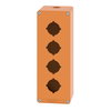 Harmony XAP, XB2 SL, Empty control station, zinc alloy, orange, M25, 4 cut-outs 30mm with notches, 80 x 220 x 77