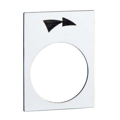Legend - 30 x 40 mm - white - slew right, slow-fast