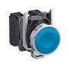 Drucktaster, Harmony XB4, Metall, 22mm, blau, unbeschriftet, tastend, Schraubklemme, 1S