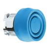 Blue flush pushbutton head Ø22 spring return unmarked