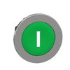 Harmony XB4, Flush mounted push button head, metal, green, Ø30, spring return, marked I